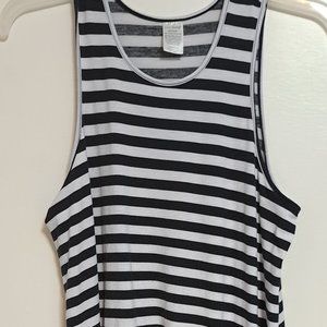 Sleeveless Summer Dress Womens Striped Tank Top Dress or Bathing Suit Cover Up